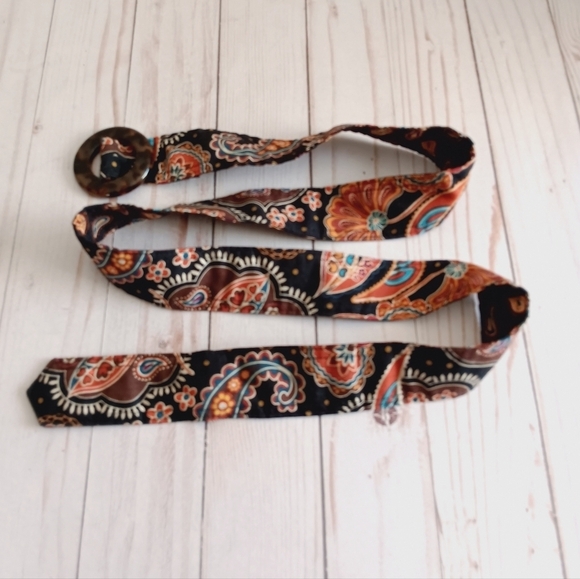 Vera Bradley Accessories - Vera Bradley| Paisley Print Belt with Tortoise Shell Buckle